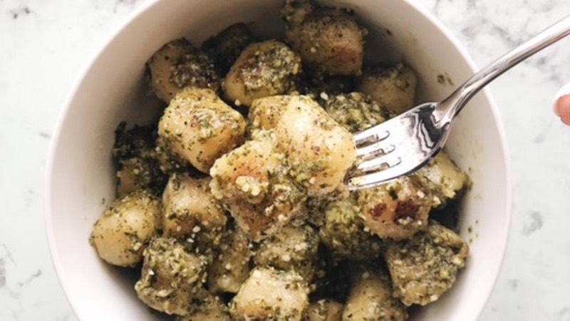 Pesto Cauliflower Gnocchi