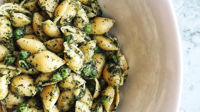 Pesto Chickpea Pasta