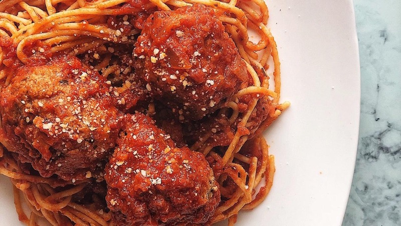 Spaghetti with Turkey Zucchini Meatballs